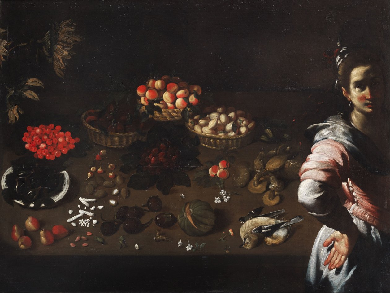 Nature morte avec servante - Bernardo Strozzi