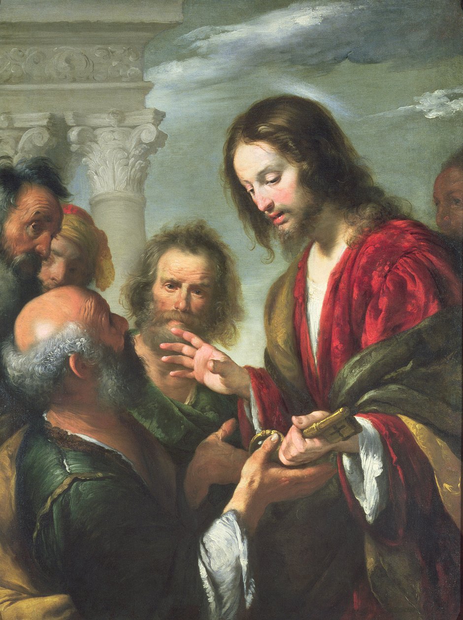 La Remise des clés à Saint Pierre - Bernardo Strozzi