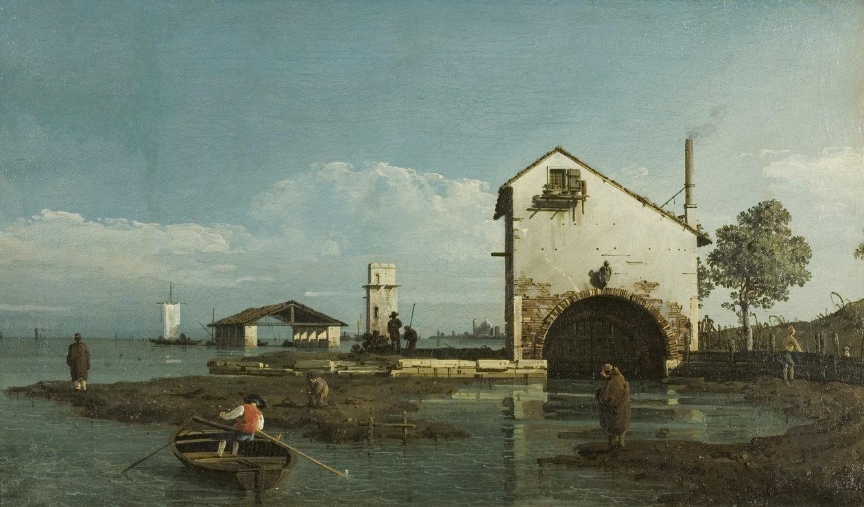 Capriccio, la lagune, c.1743 - Bernardo Bellotto