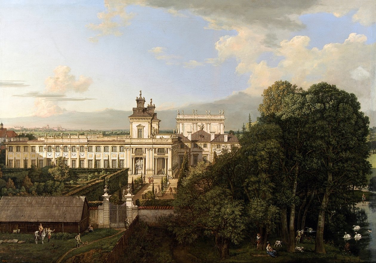 Le palais de Wilanów vu du sud. - Bernardo Bellotto