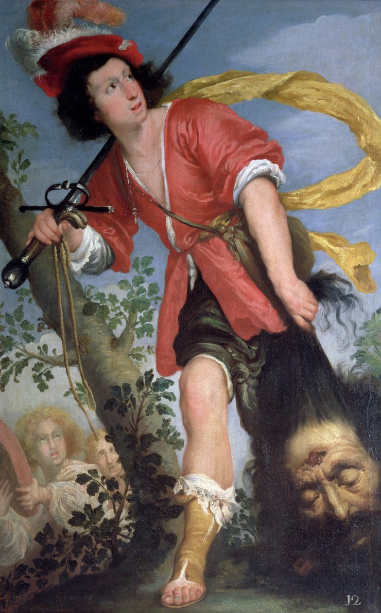 David avec la tête de Goliath - Bernardo Strozzi