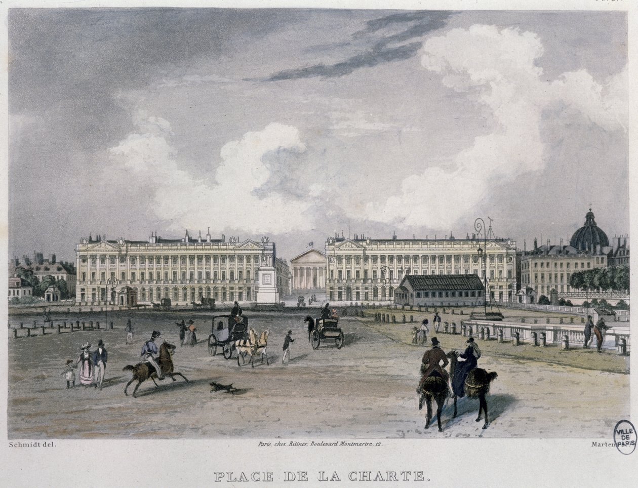 La Place de la Concorde, Paris, 1832 - Bernhard Schmidt