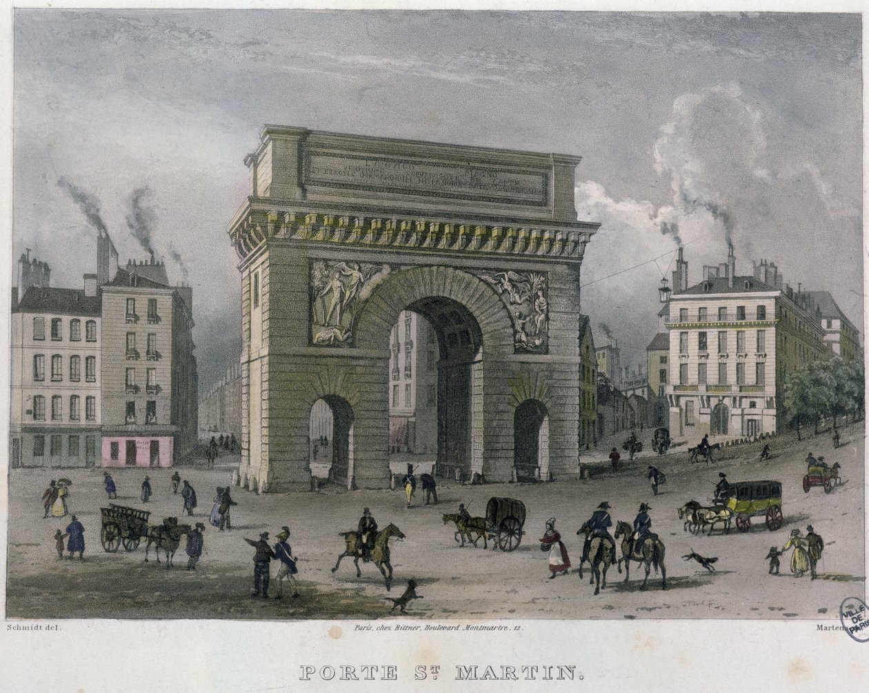 La Porte St. Martin, 1832 - Bernhard Schmidt