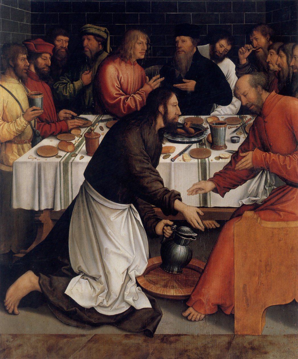 Le Christ lavant les pieds des disciples - Bernhard Strigel