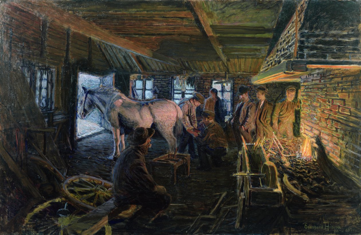 Dans la forge - Bernhard Hinna