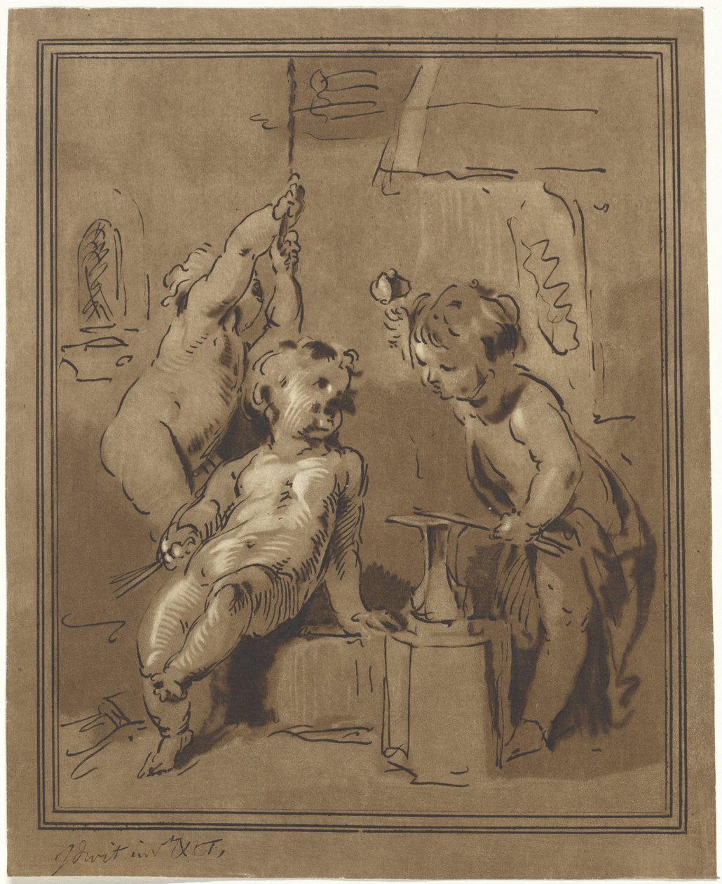 Trois putti près d
