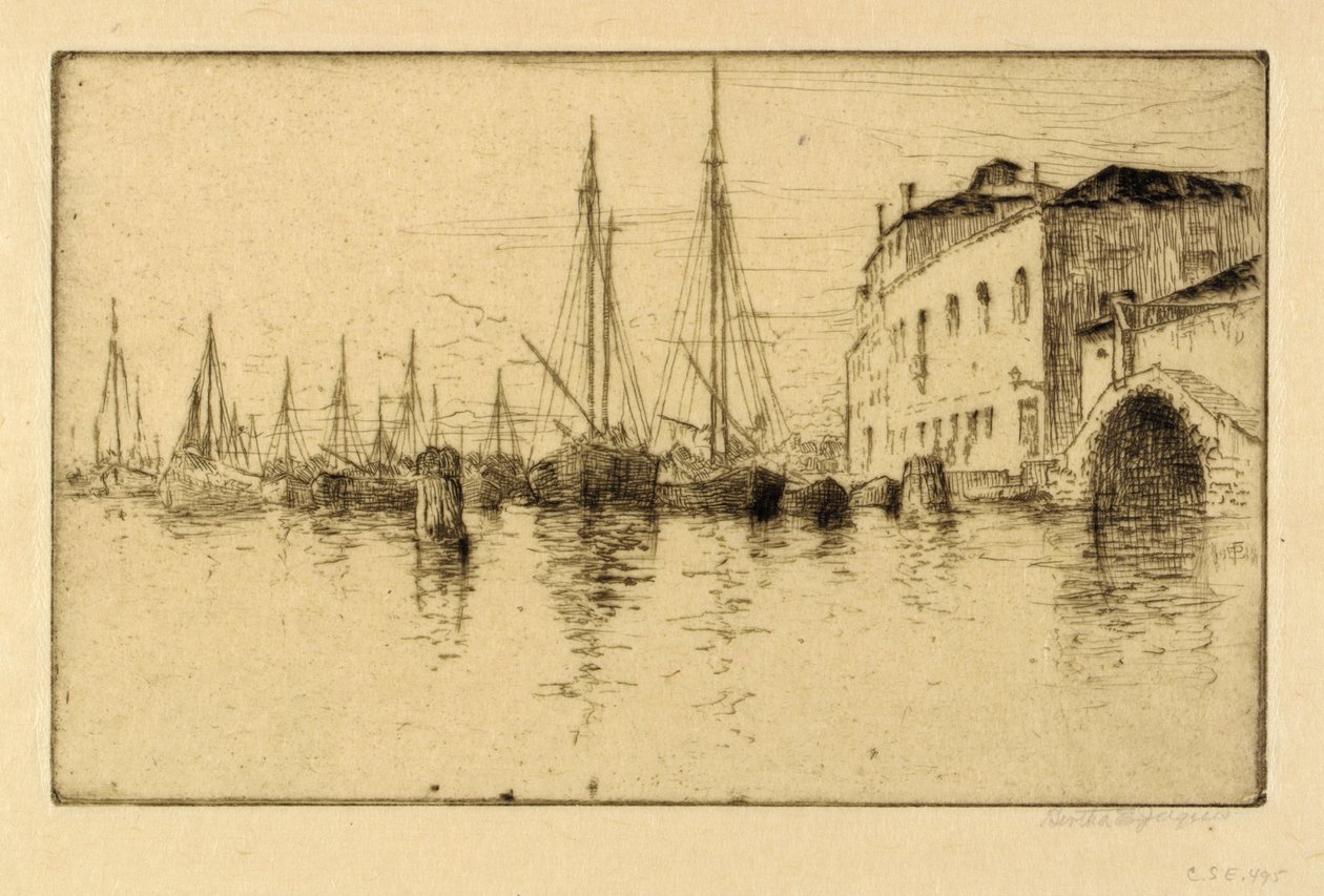 Le long de la Giudecca, Venise - Bertha E. Jaques