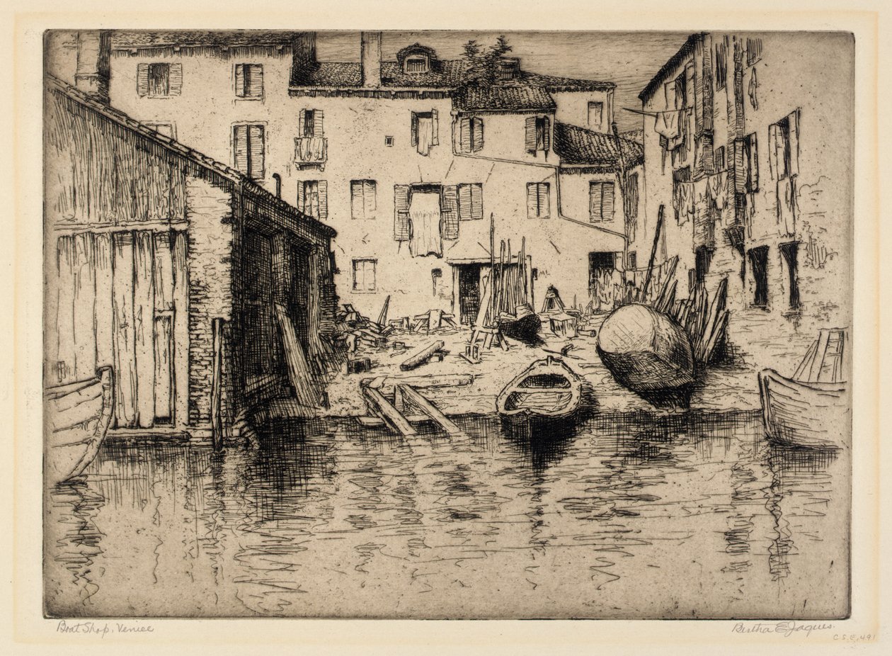 Magasin de bateaux, Venise - Bertha E. Jaques