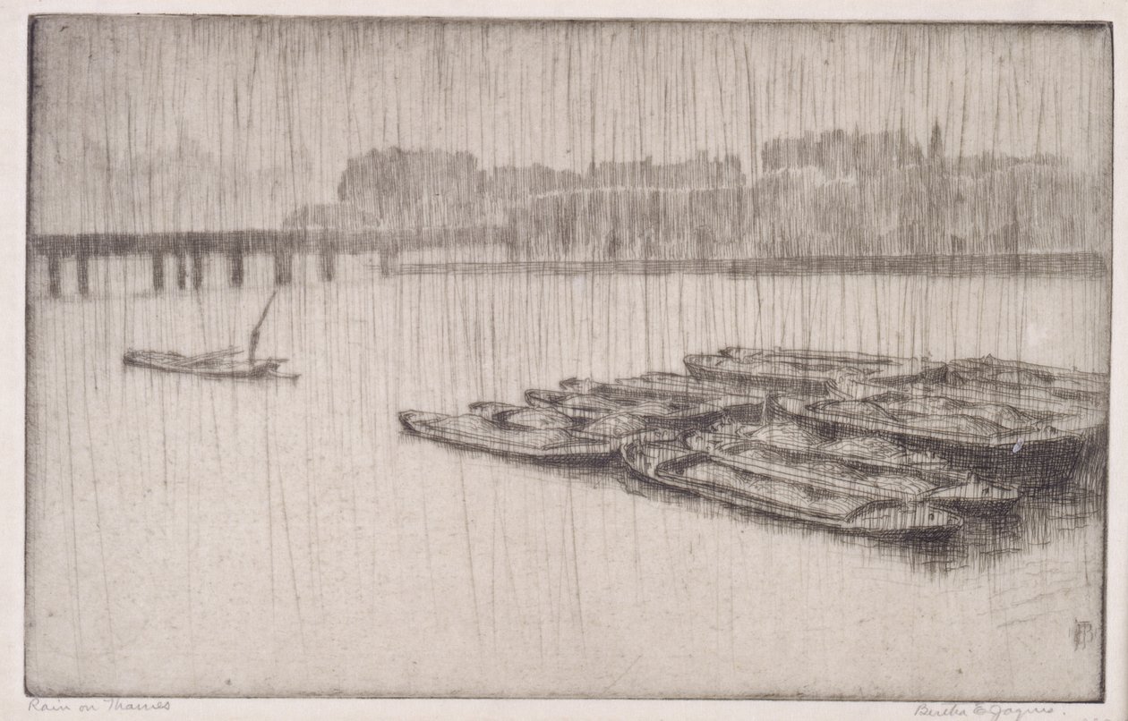 Pluie sur la Tamise - Bertha E. Jaques