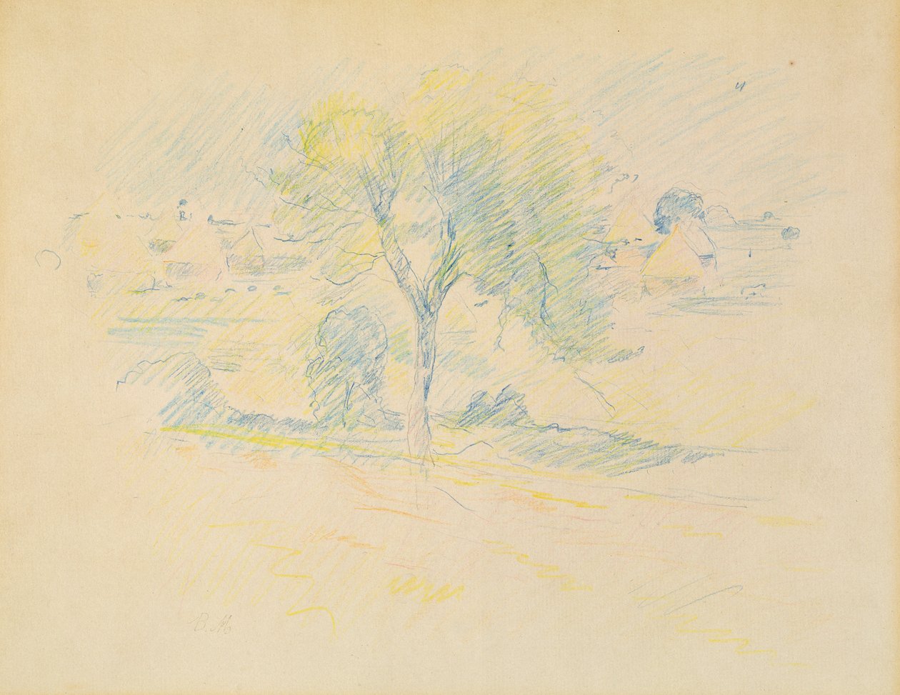 Arbres et meules, 1883 - Berthe Morisot