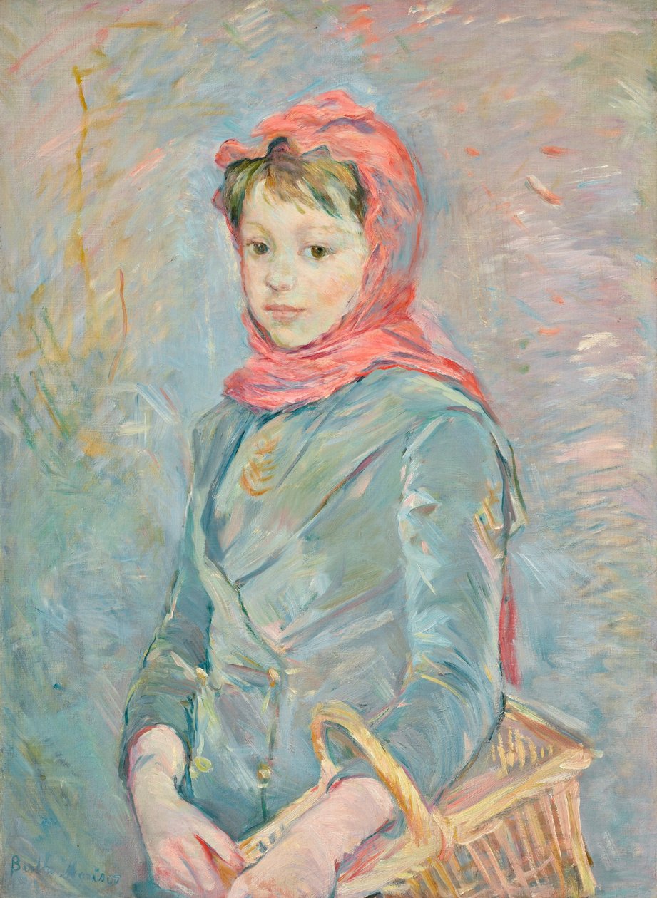 French: Fillette portant un panier - Berthe Morisot