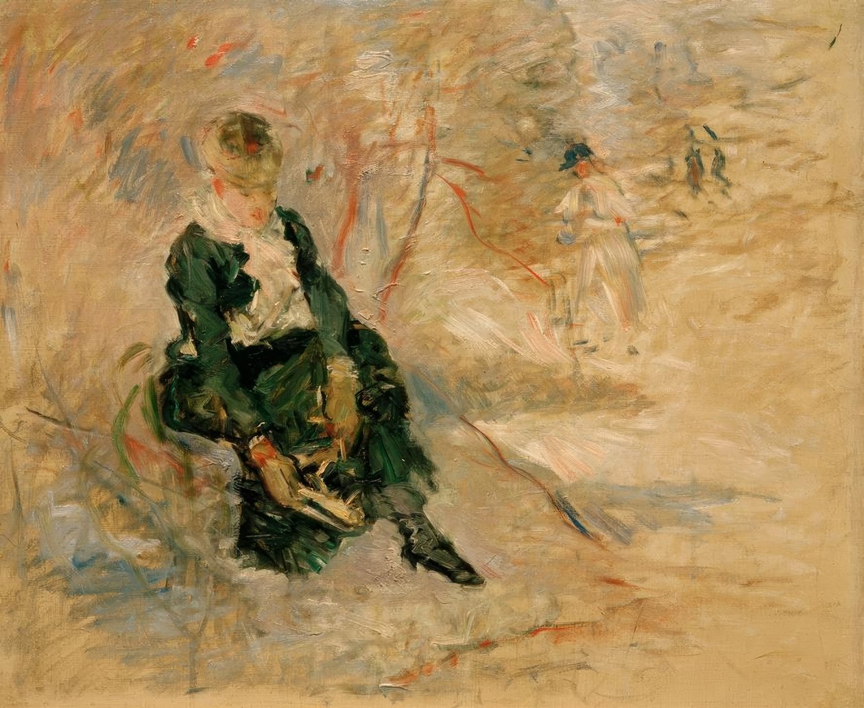 Jeune femme remettant son patin - Berthe Morisot