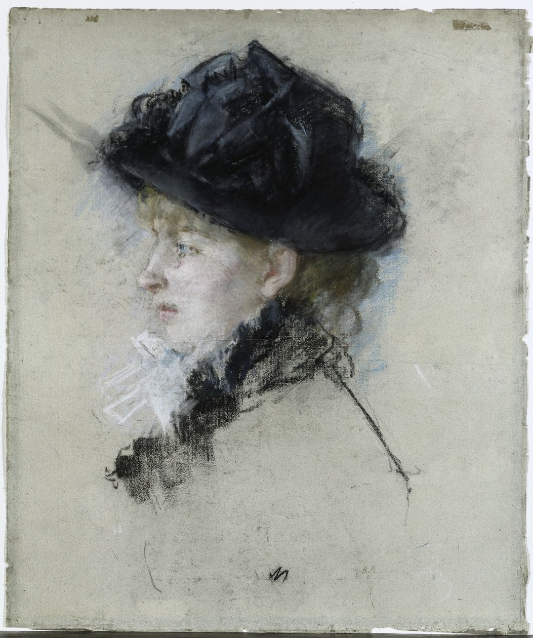 Mademoiselle Louise Riesener avec un chapeau - Berthe Morisot