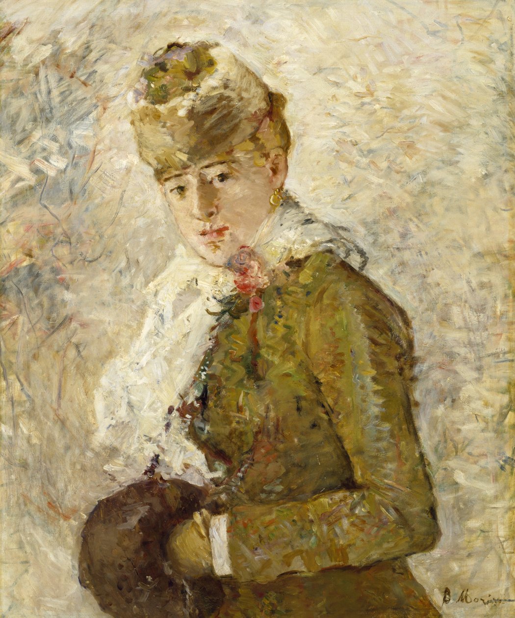 Hiver (Femme avec un manchon) - Berthe Morisot
