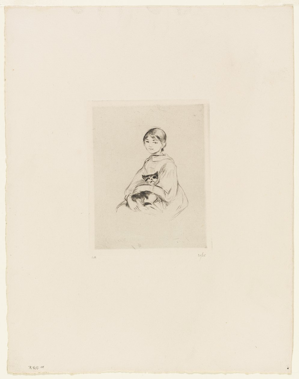 Jeune fille avec un chat - Berthe Morisot