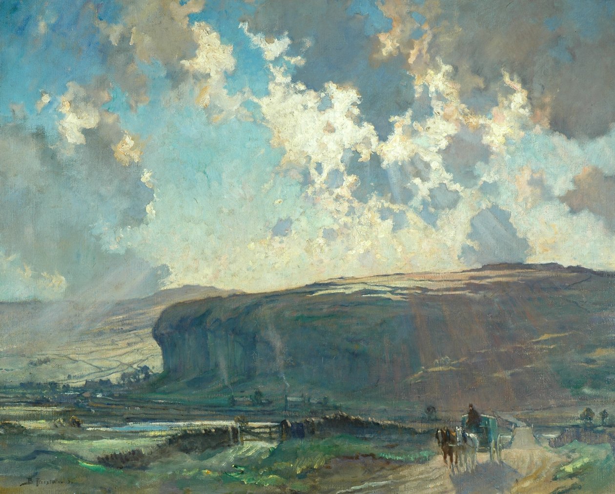 Le courrier de Sa Majesté, Kilnsey Crag - Bertram Priestman