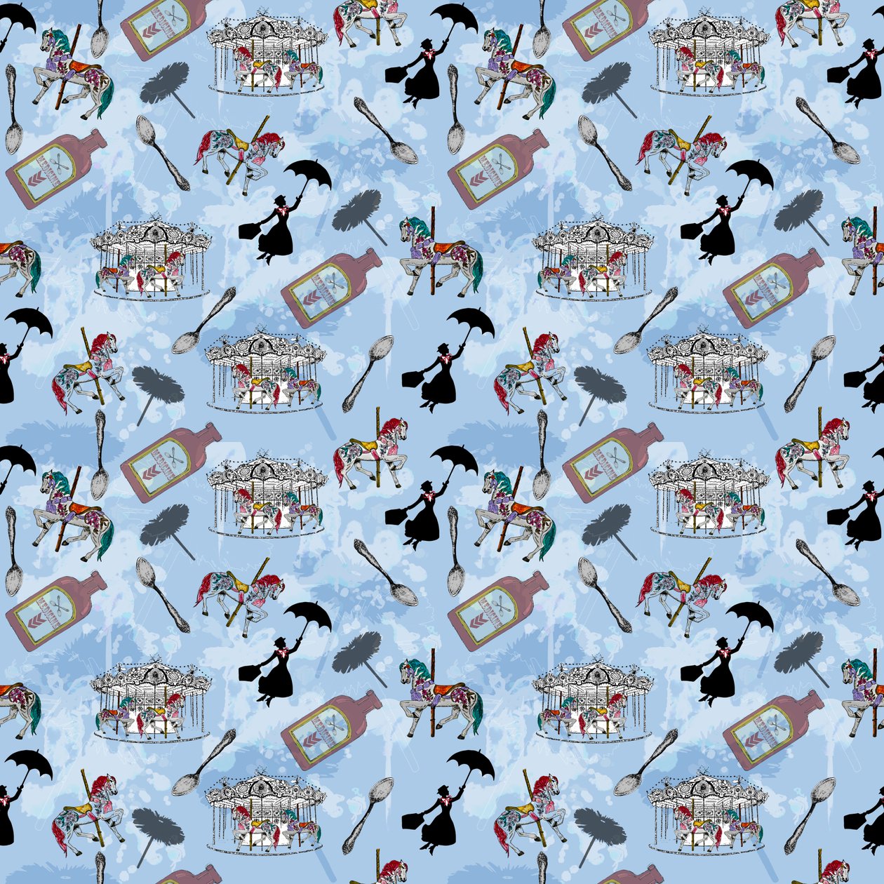 Mary Poppins, 2015 (motif répété) - Beth Travers