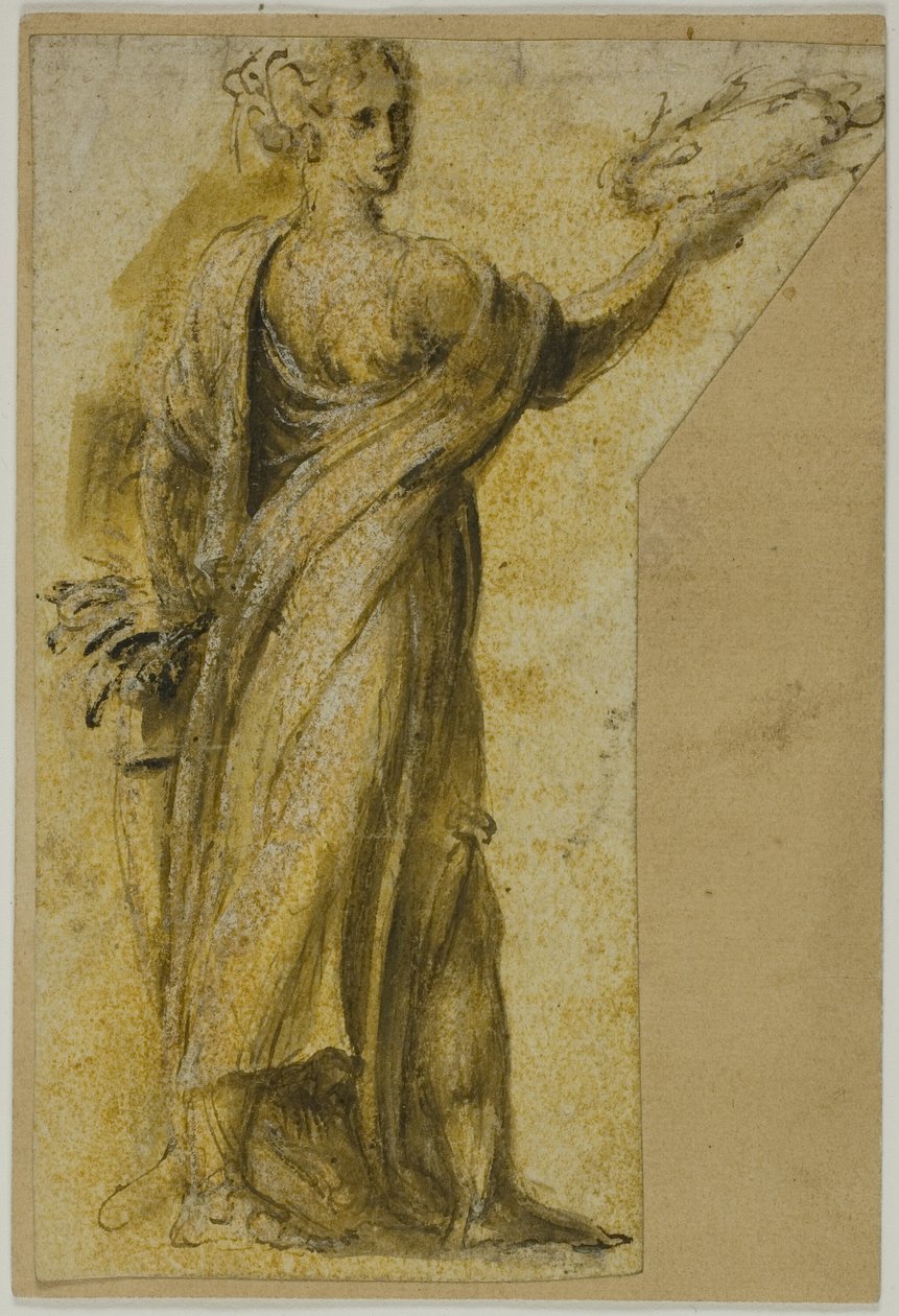 Femme Debout avec Couronne de Laurier - Biagio Pupini