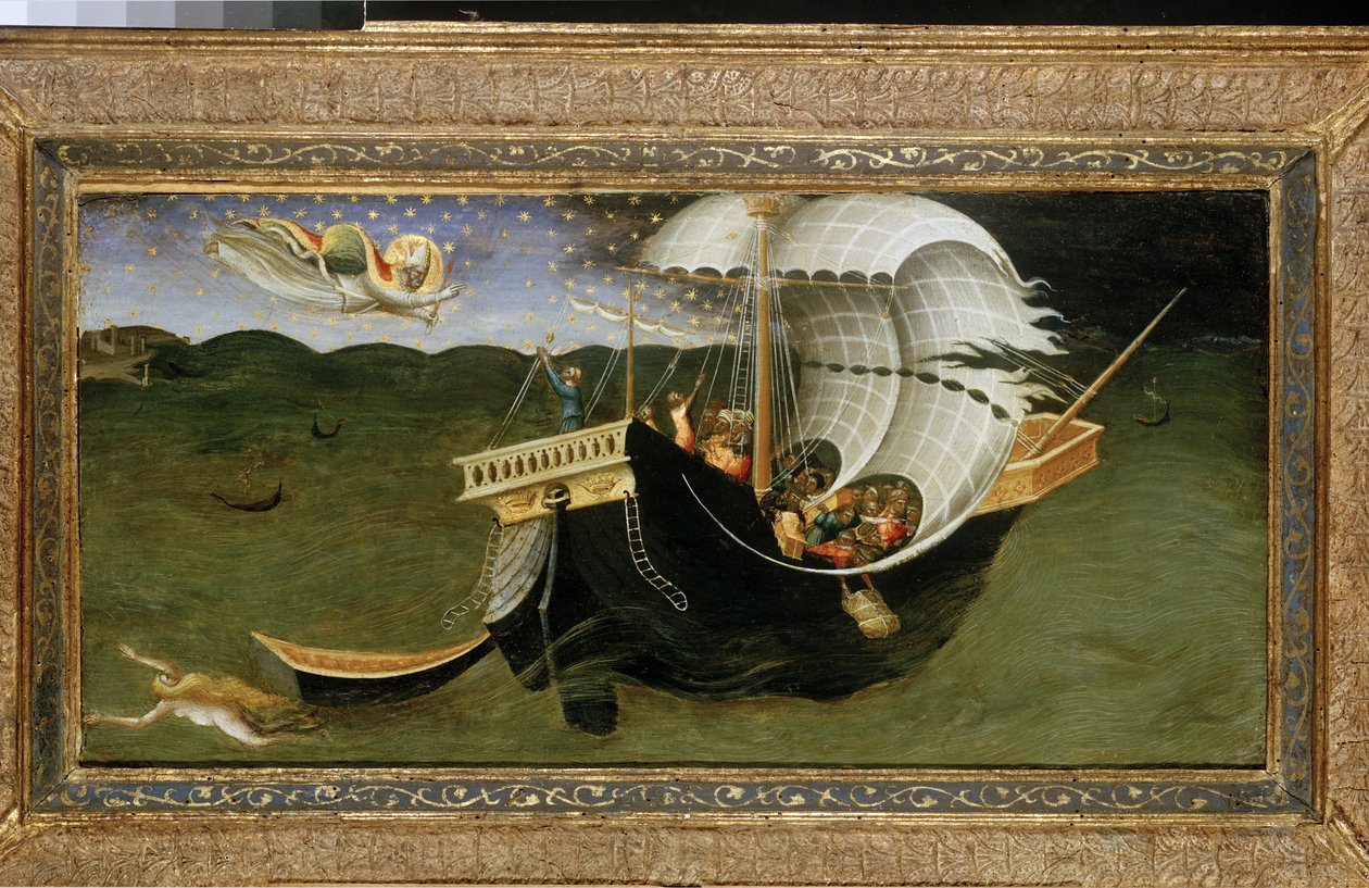 Saint Nicolas réprimandant la tempête - Bicci di Lorenzo