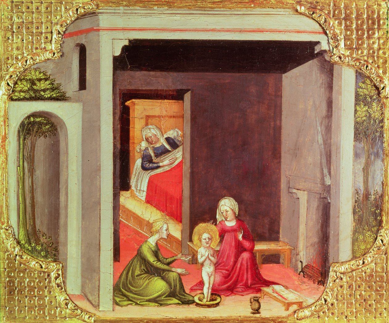 La Naissance de Saint Nicolas - Bicci di Lorenzo