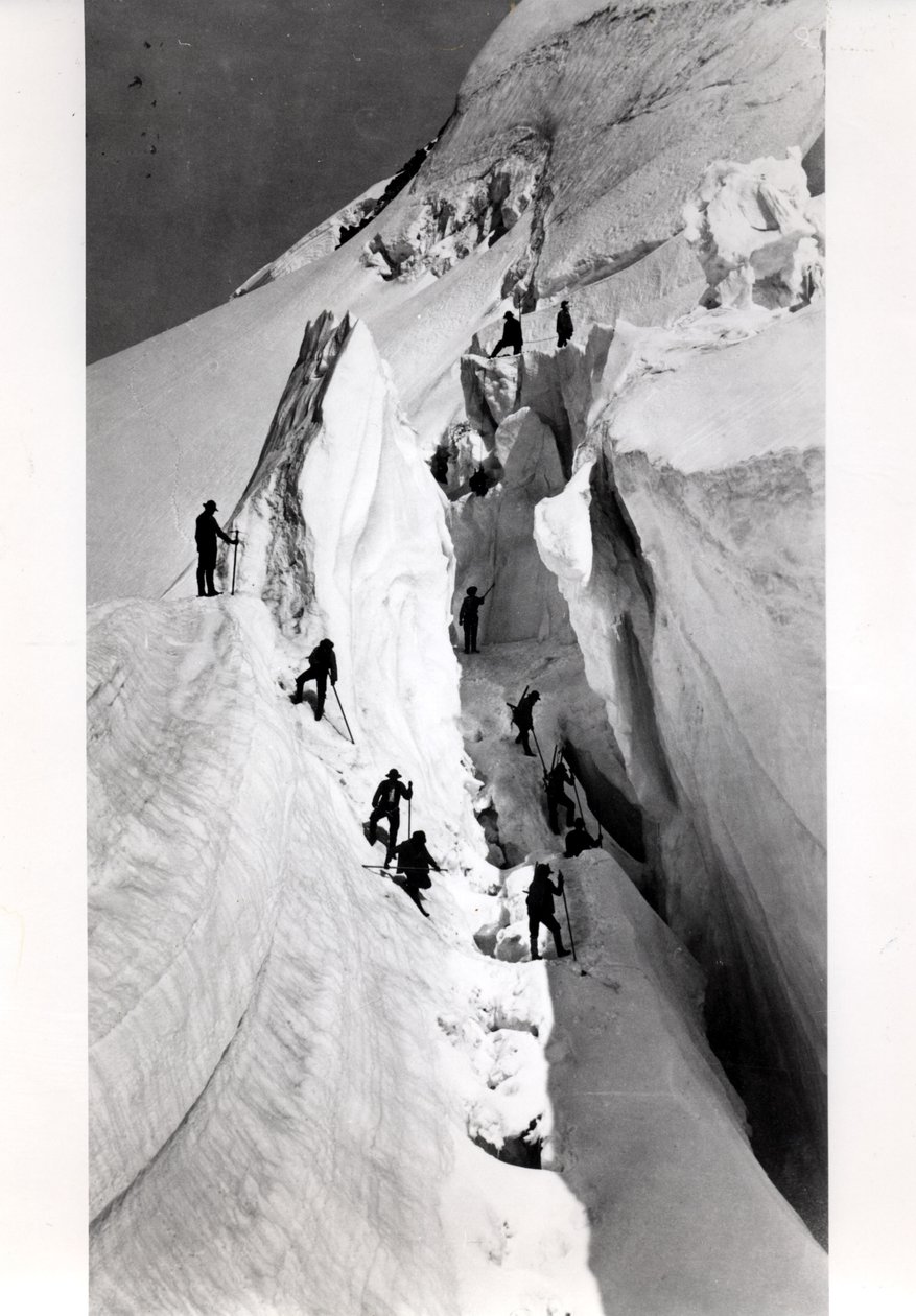 Alpinistes gravissant le Mont Blanc, c.1860 - Bisson Freres Studio