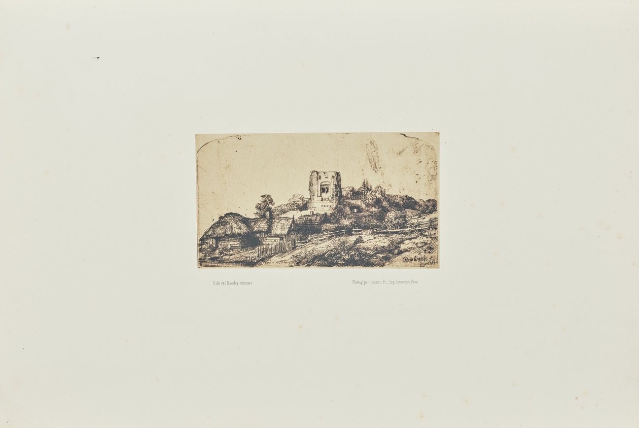 [Paysage avec une tour carrée] - Bisson Frères