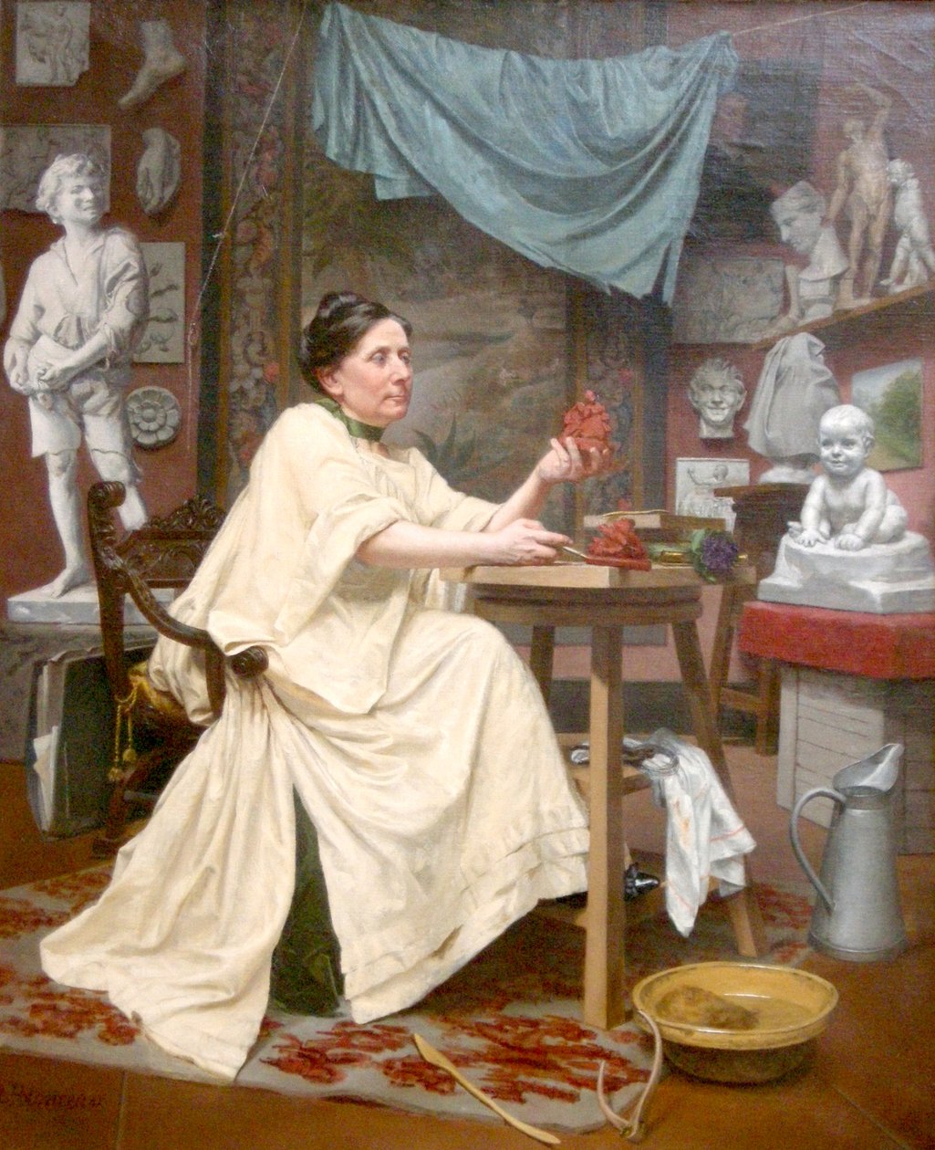 Mlle Moria dans son atelier - Blanche Polonceau