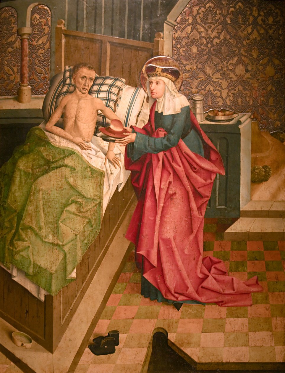 Sainte Agnès de Bohême soignant les malades - Bohemian Master