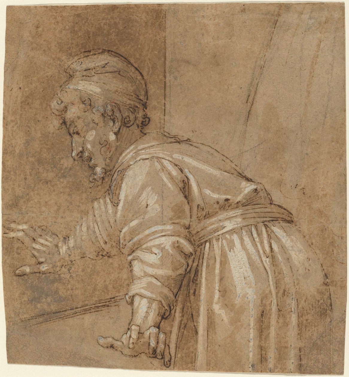 Un homme regardant par la fenêtre - Bonifacio de