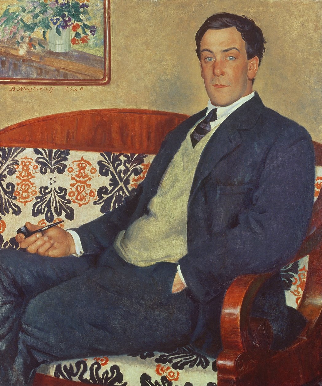 Portrait de Peter Kapitza (1894-1984) 1926 - Boris Mikhailovich Kustodiev