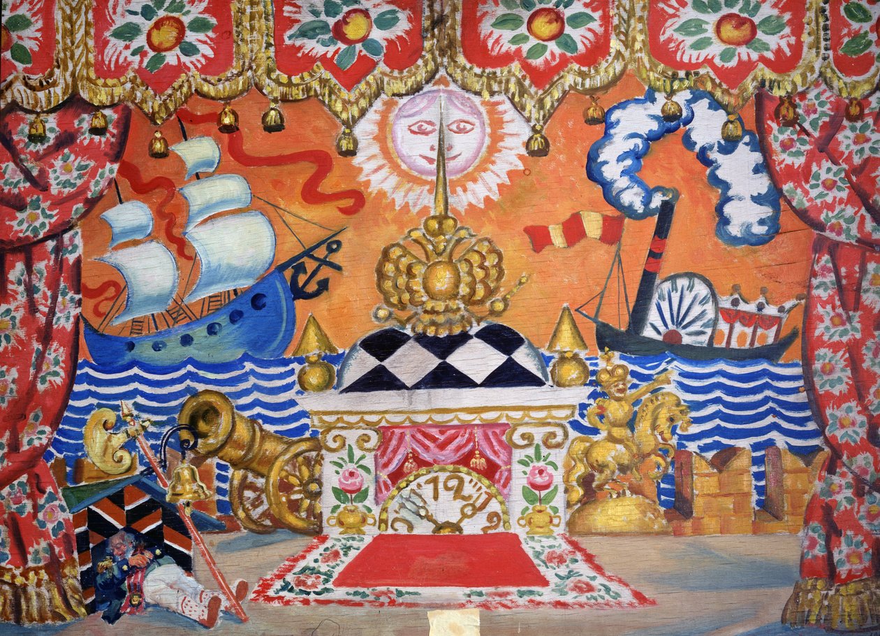 Décor de scène pour La Puce, par Ievgueni Zamiatine, 1925 - Boris Mikhailovich Kustodiev
