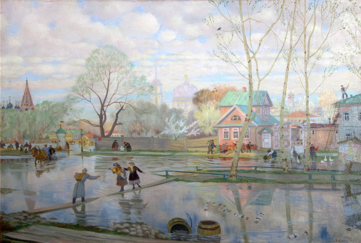 Printemps, 1921 - Boris Mikhailovich Kustodiev