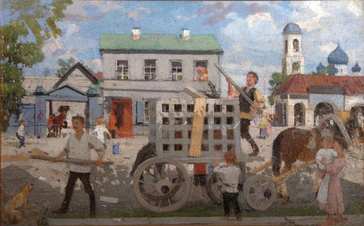 Attrapeurs de chiens - Boris Mikhailovich Kustodiev