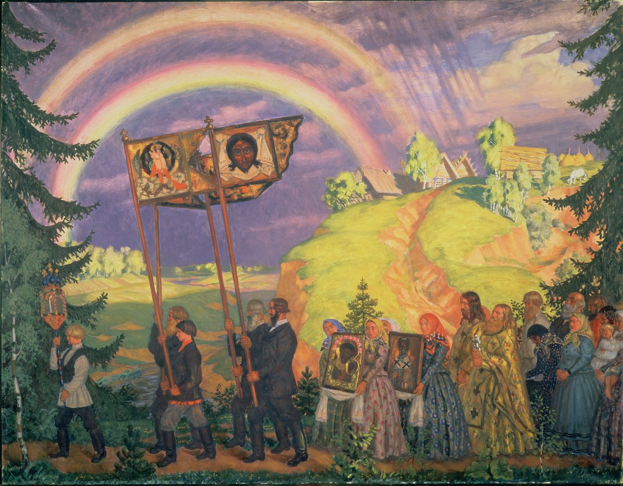 Procession de Pâques - Boris Mikhailovich Kustodiev