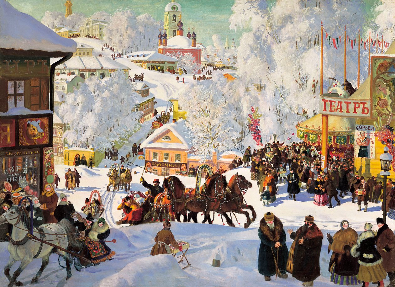 Mardi Gras, 1919 - Boris Mikhailovich Kustodiev