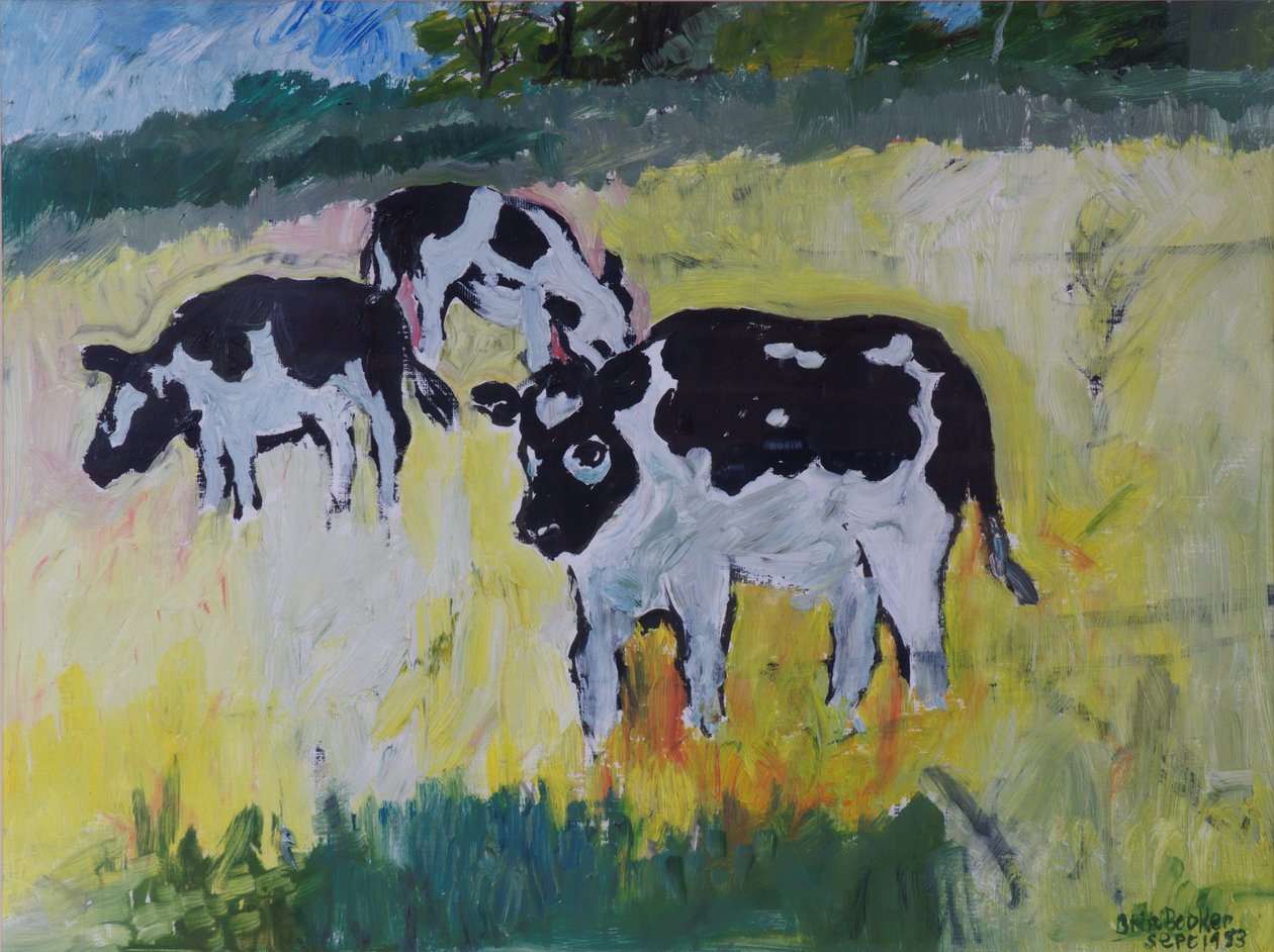 Jeunes bœufs dans un pré, 1982 - Brenda Brin Booker
