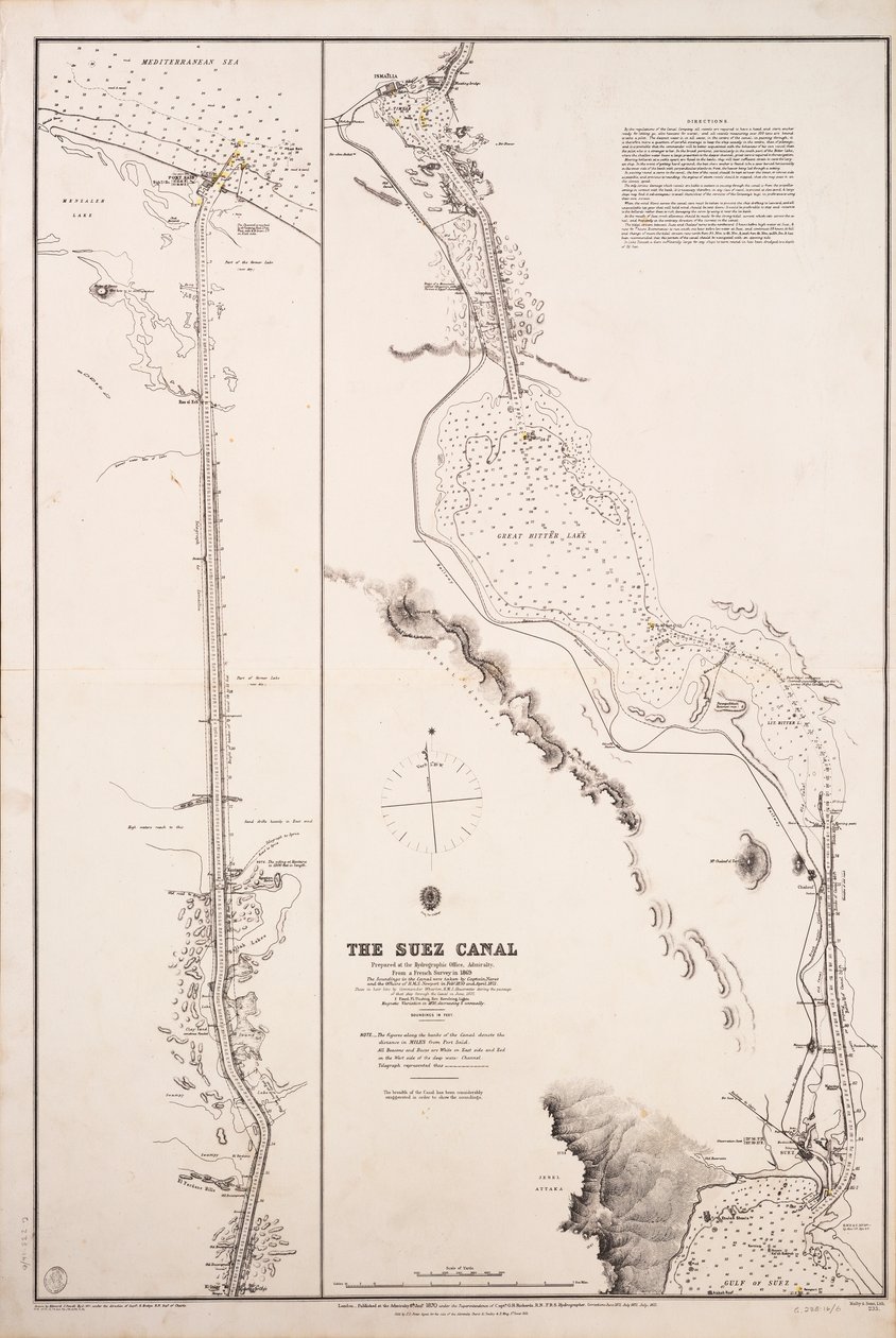 Carte du canal de Suez - British School