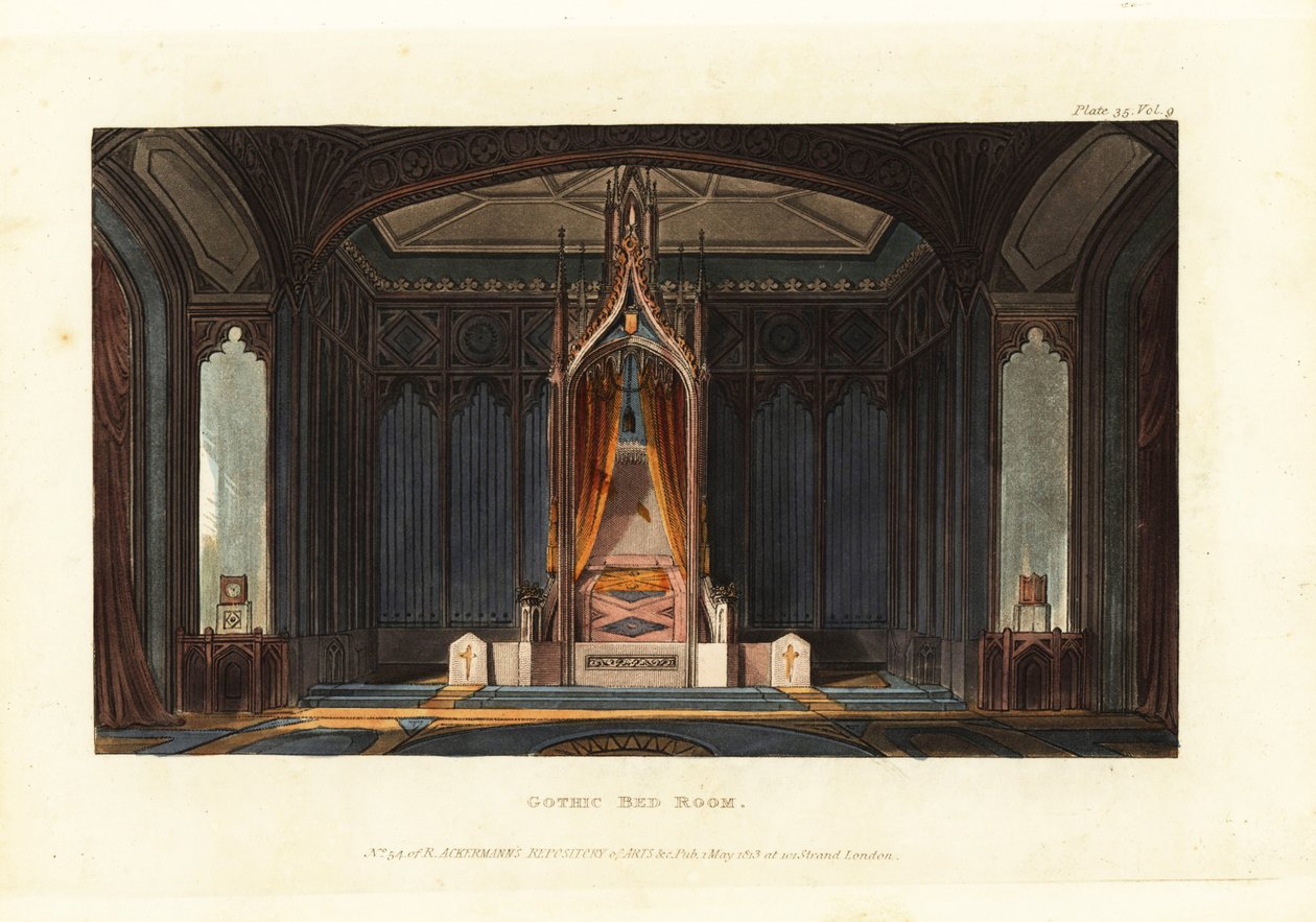 Conception pour une chambre gothique - British School