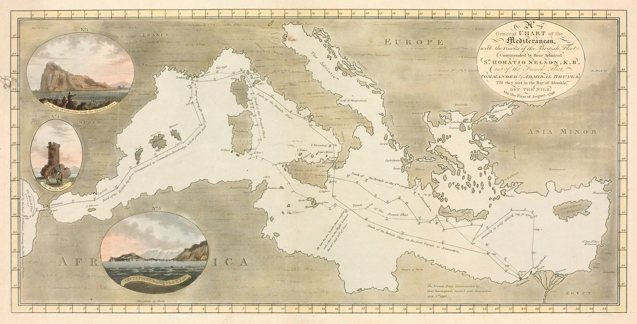 Carte générale de la Méditerranée - British School