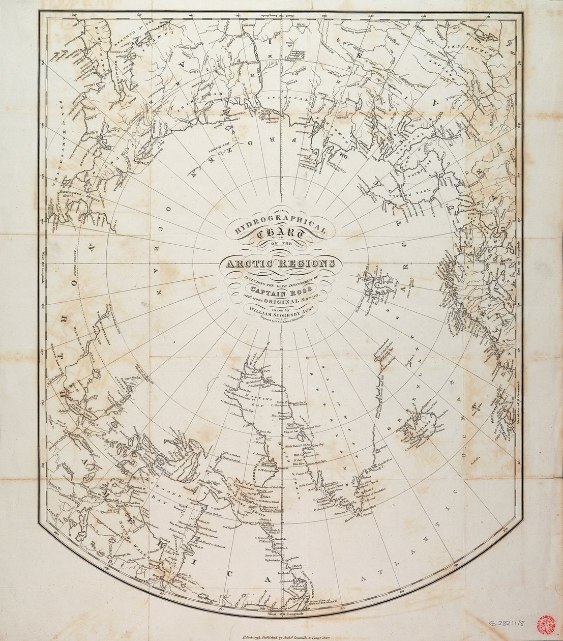 Carte hydrographique des régions arctiques - British School