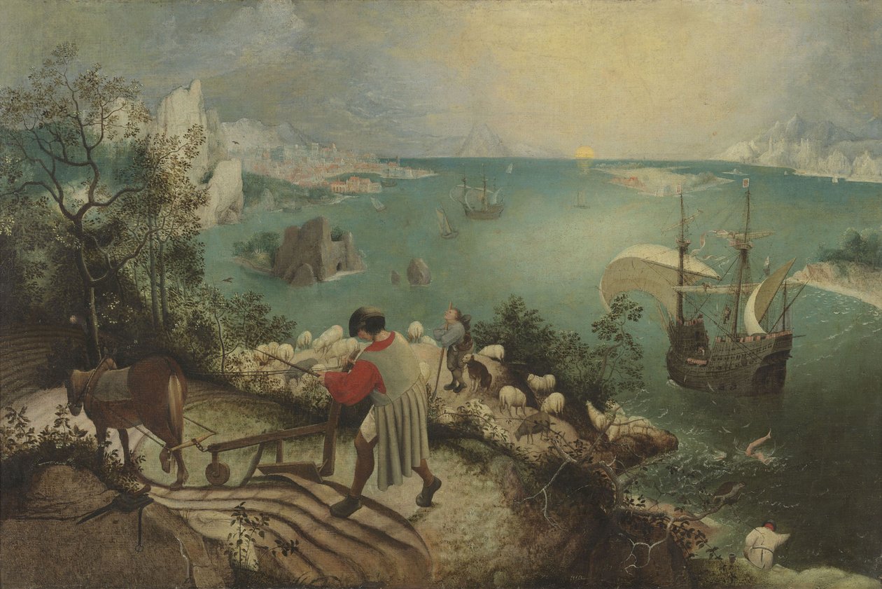 Paysage avec la chute d
