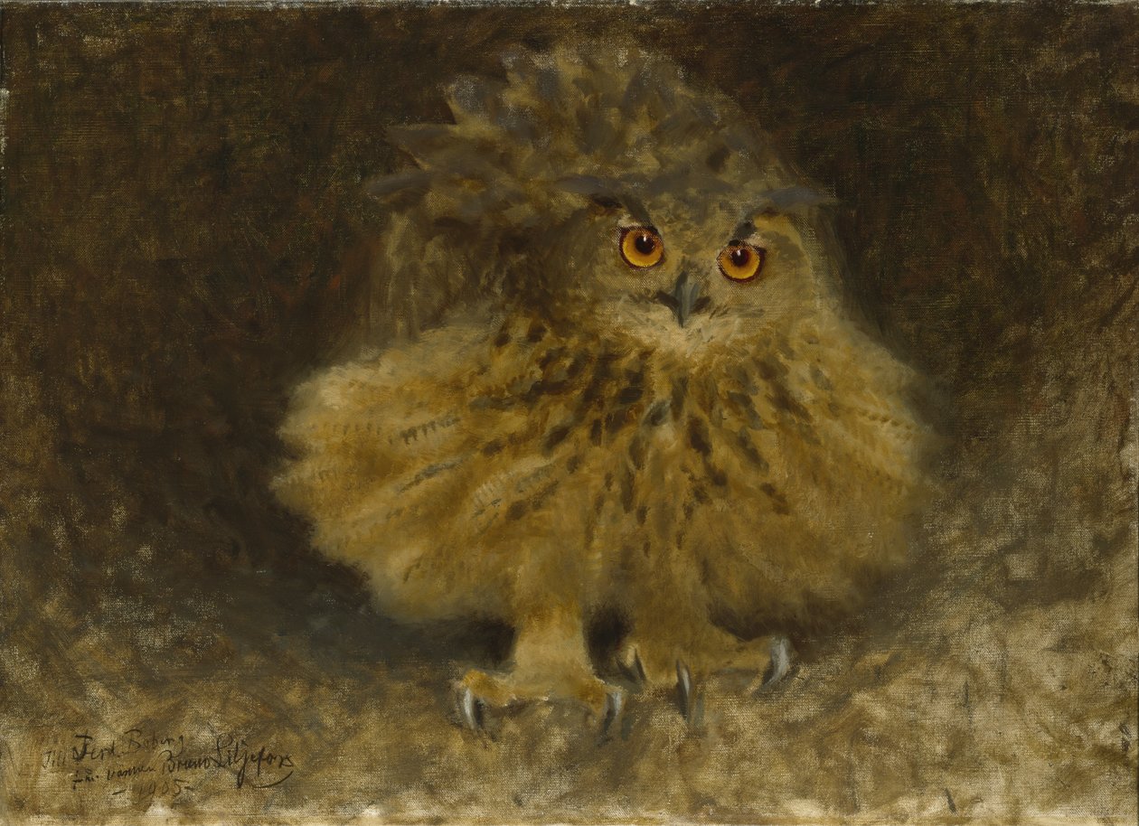 Un hibou grand-duc, 1905 - Bruno Andreas Liljefors