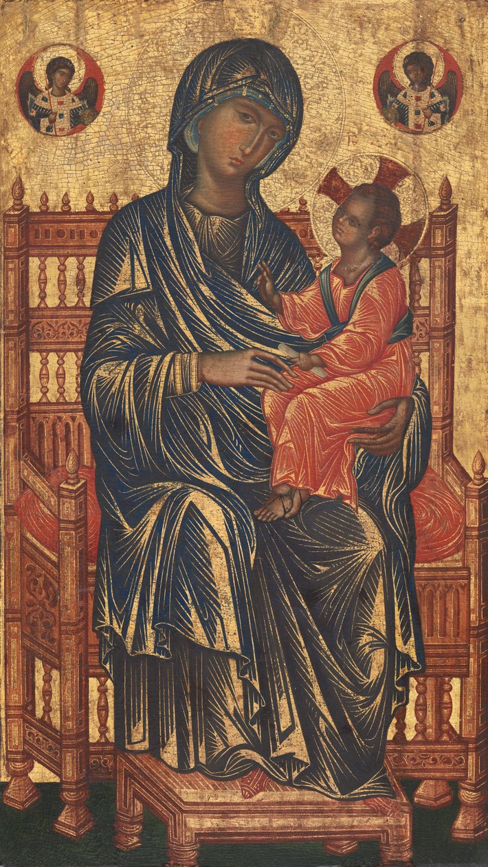 Madonna et Enfant en majesté - Byzantine 13th Century