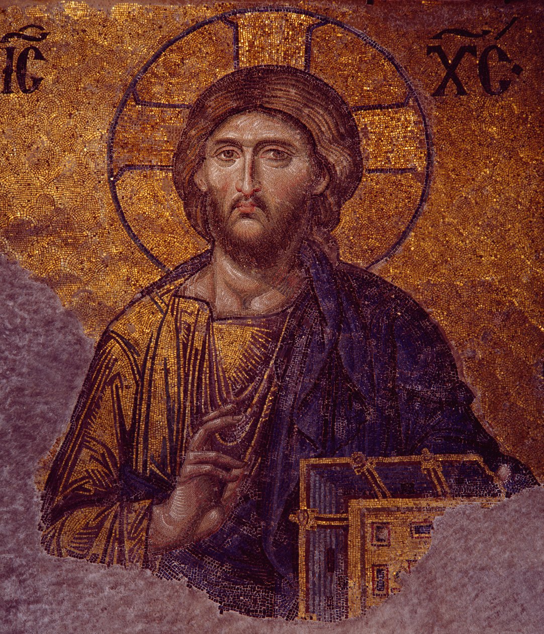 Deesis Christ dans Sainte-Sophie (mosaïque) - Byzantine