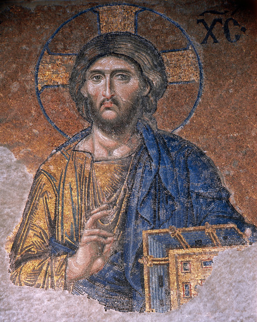 Deesis Christ dans Sainte-Sophie (mosaïque) - Byzantine