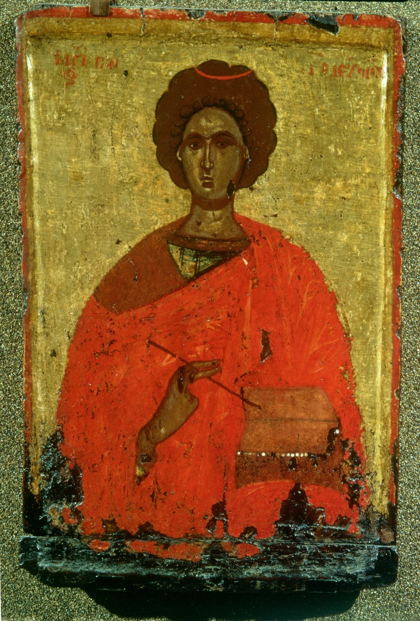 Icône de Saint Pantaleon de Nicomédie (mort vers 305 après J.-C.) - Byzantine