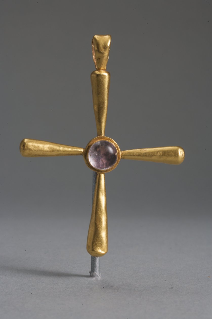 Croix (or et améthyste) - Byzantine School