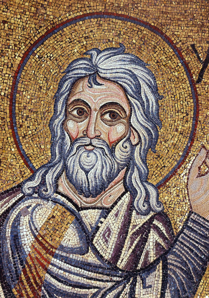Détail du prophète Isaïe (mosaïque) - Byzantine School