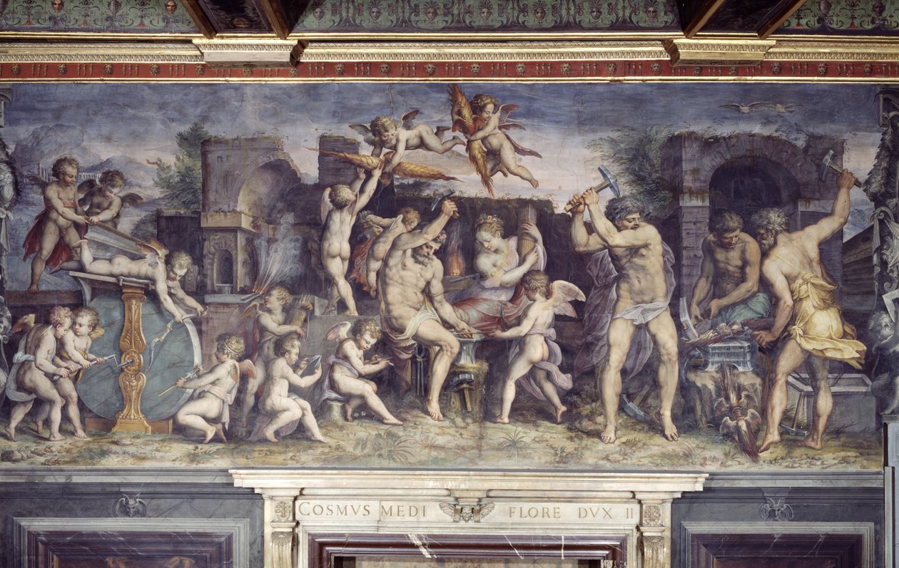 La forge de Vulcain, 1555 - C. and Vasari, G. Gherardi