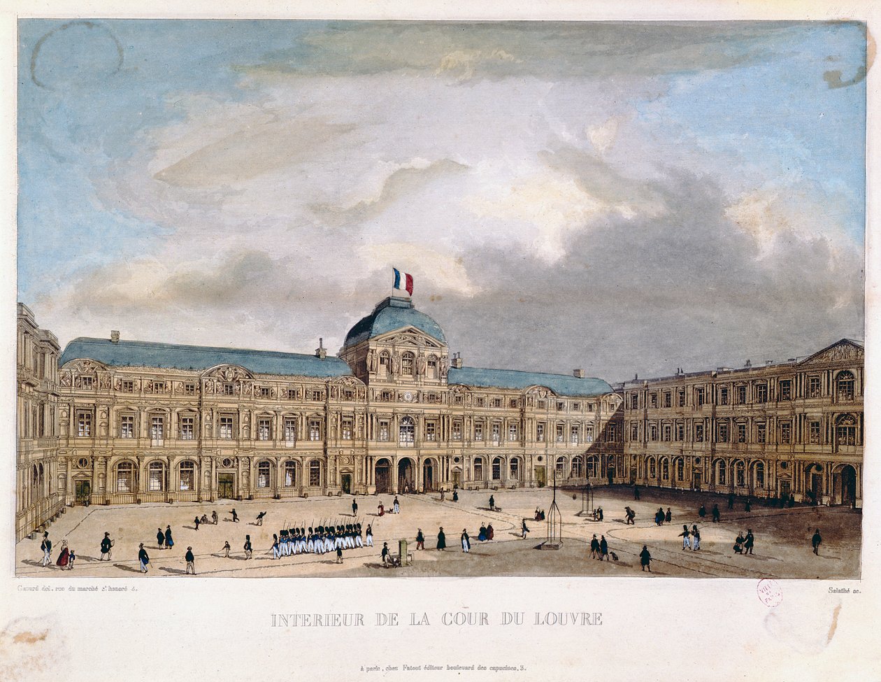 Intérieur de la Cour Carrée du Louvre, c.1845-40 - C. Gavard